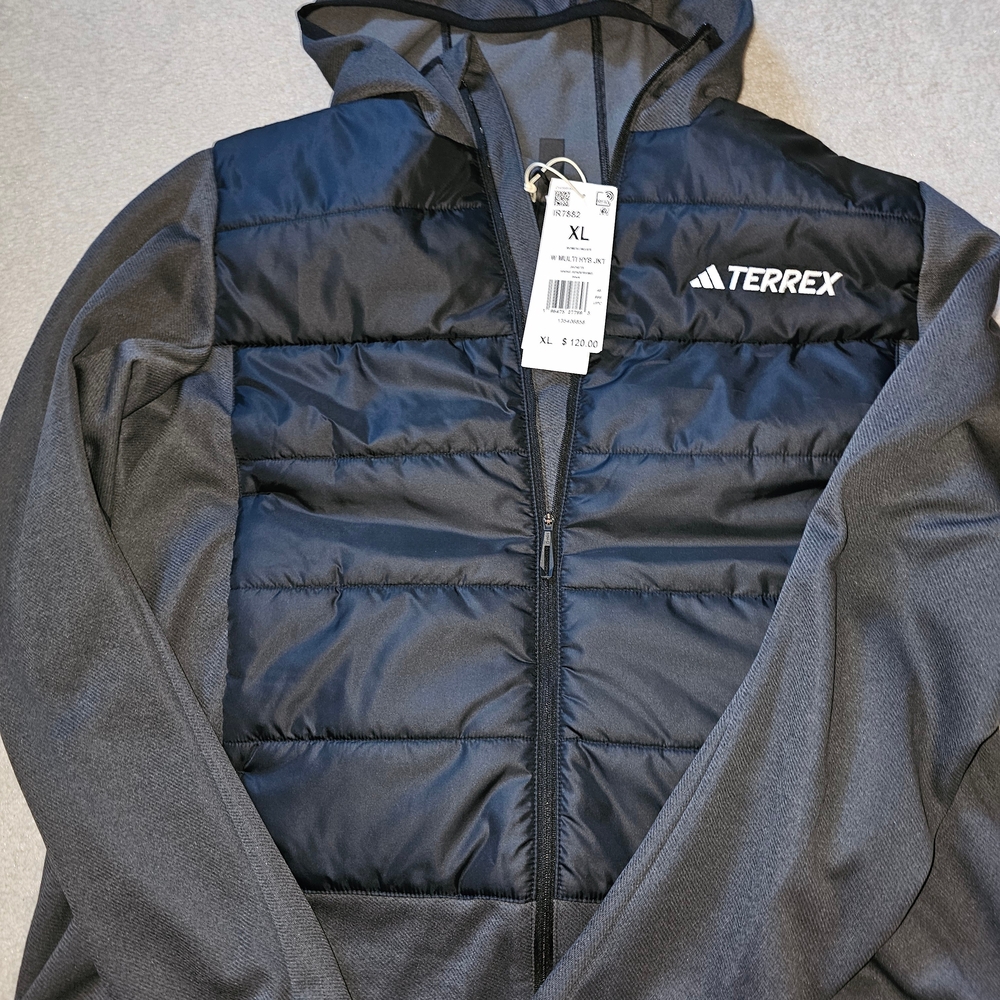 Women's Black and Gray Puffer Jacket